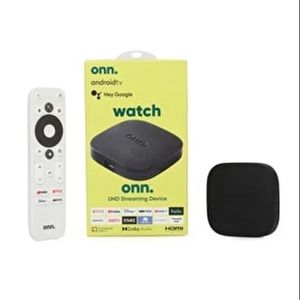 onn Android TV 4K UHD Streaming Device with Voice Remote Control & HDMI Cable